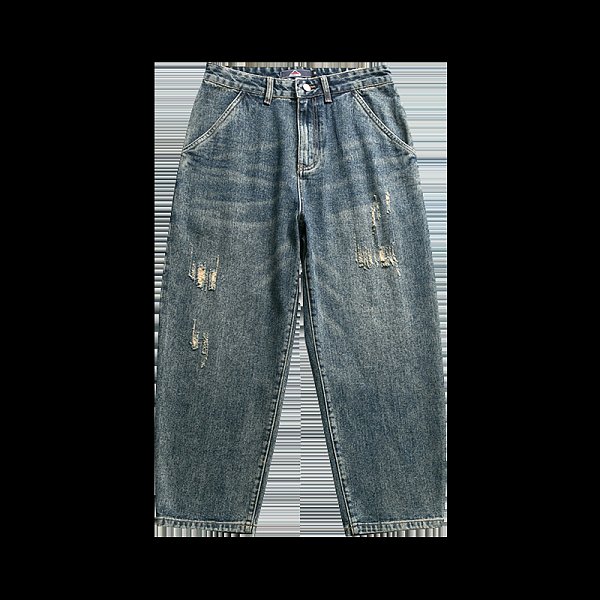 American retro jeans men's spring and autumn Korean style trendy