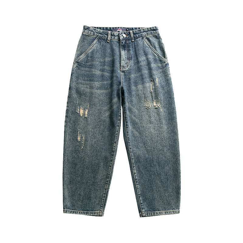 American retro jeans men's spring and autumn Korean style trendy