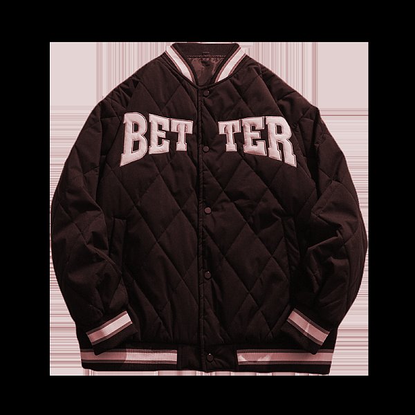 Thick cotton-padded jacket men's winter light and thin baseball