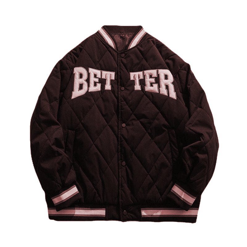 Thick cotton-padded jacket men's winter light and thin baseball