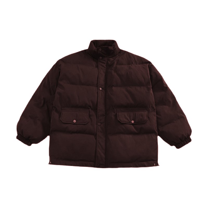 Cotton stand-up collar single-breasted embroidery tide brand