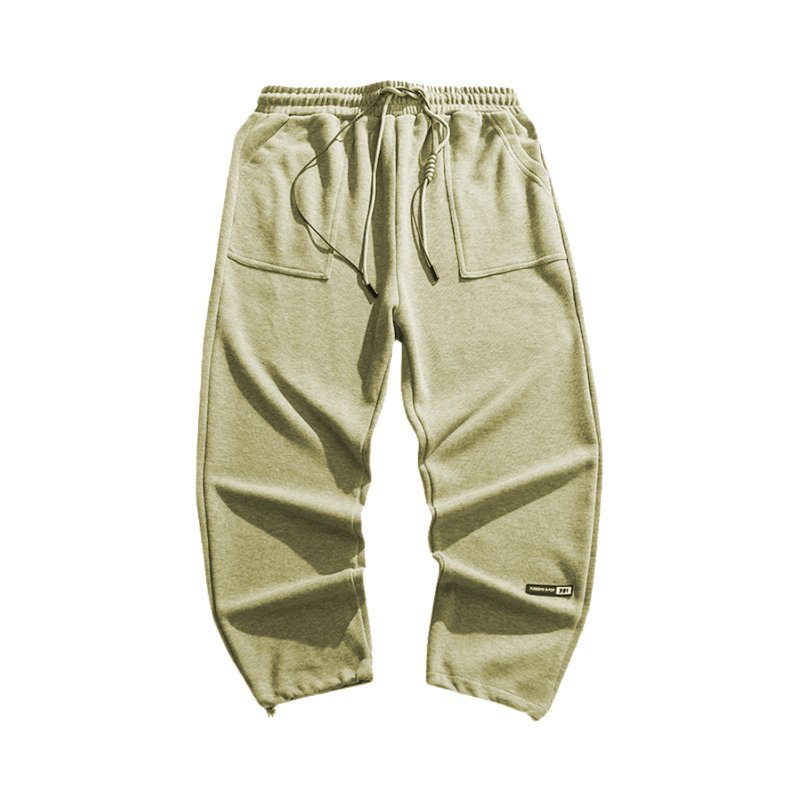 Fall/winter plus velvet trousers drawstring footwear trousers sports