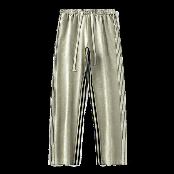 Casual pants men's three-bar pants men's plus velvet loose