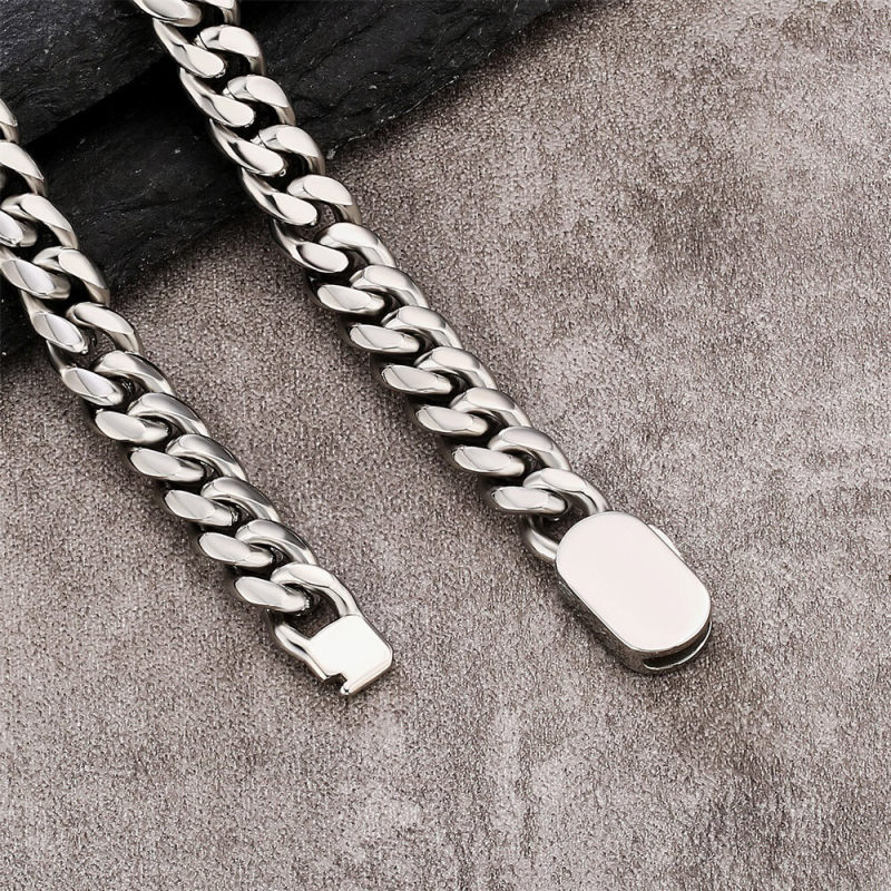 Push Button Clasp | 10mm Miami Cuban Link Chain