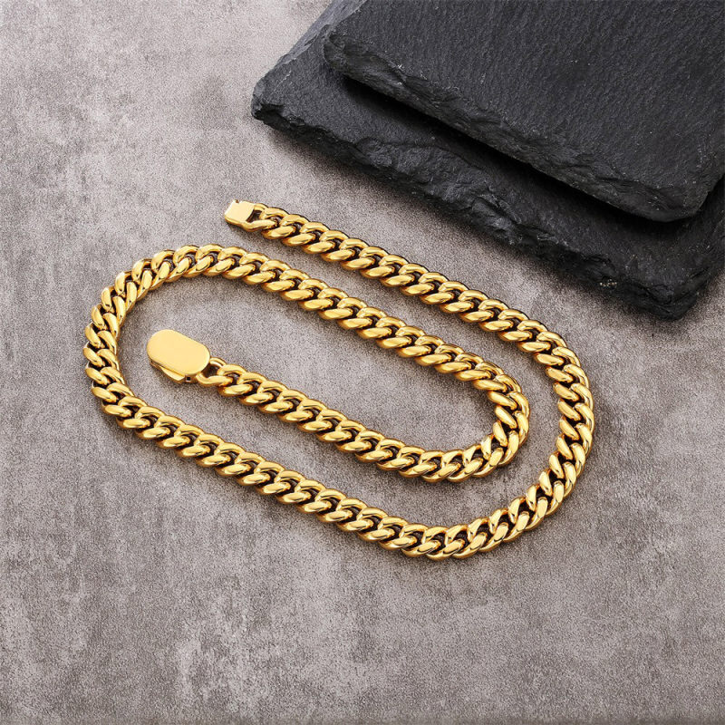 Push Button Clasp | 10mm Miami Cuban Link Chain