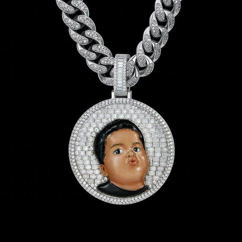 Custom Enamel Charm Pendant Full Iced Out S925 Moissanite Diamonds Pass Diamond Tester