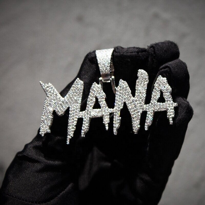 Custom Moissanite Diamond Letter Pendant, Iced Out Hip Hop Rapper Name Necklace Chain