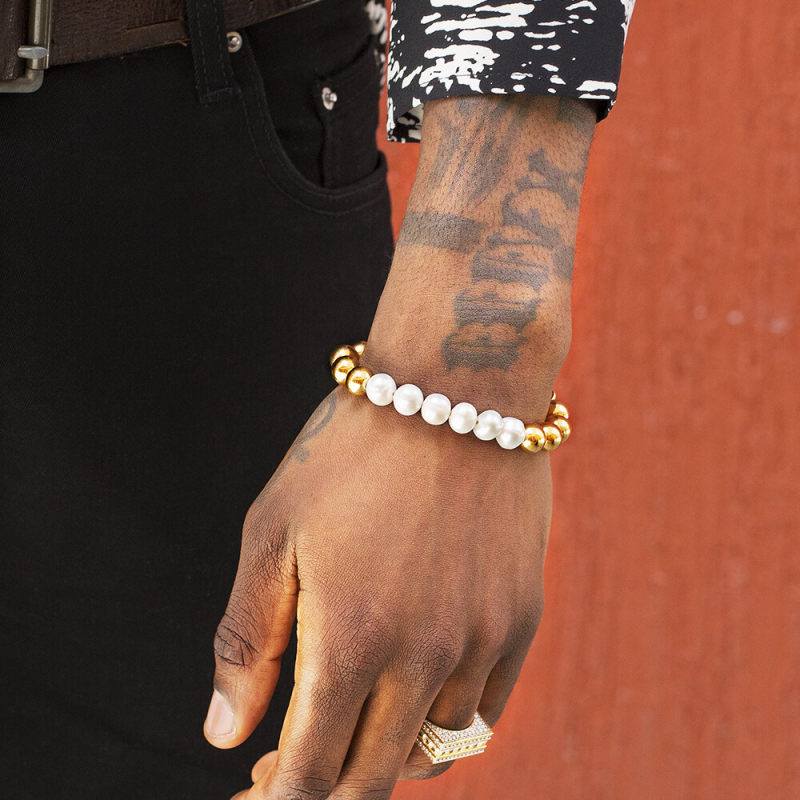 10mm Freshwater Pearl Beaded Bracelet