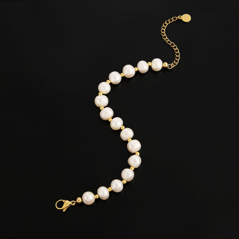 8mm Freshwater Pearl Beaded Bracelet for Women