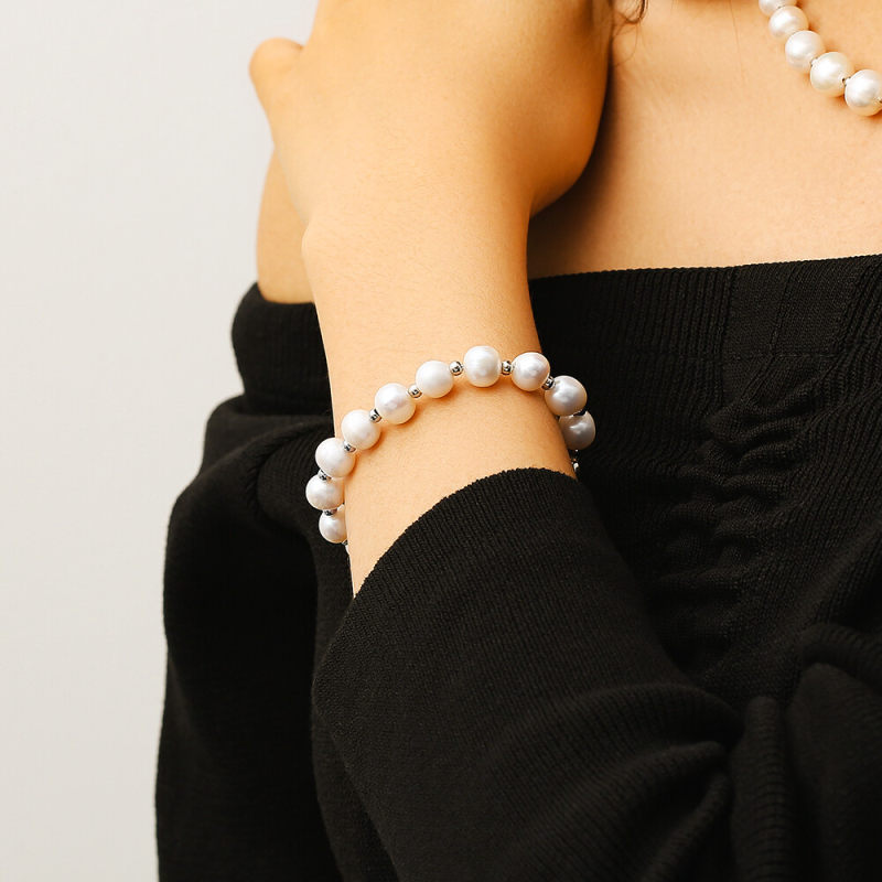 8mm Freshwater Pearl Beaded Bracelet for Women