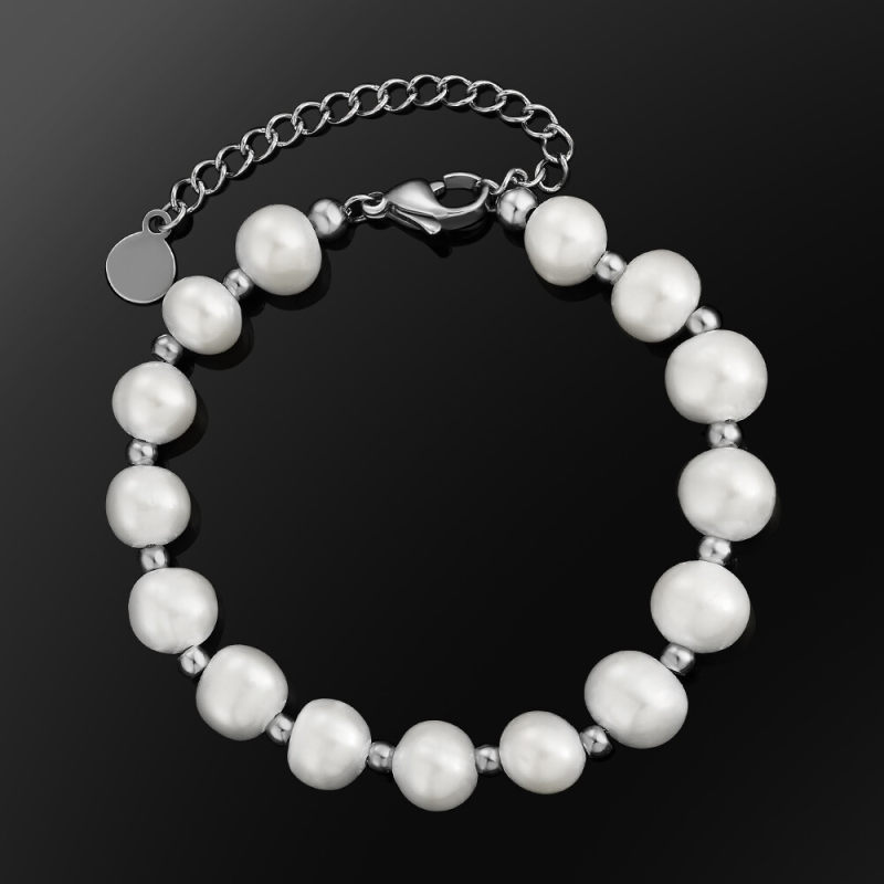 8mm Freshwater Pearl Beaded Bracelet for Women