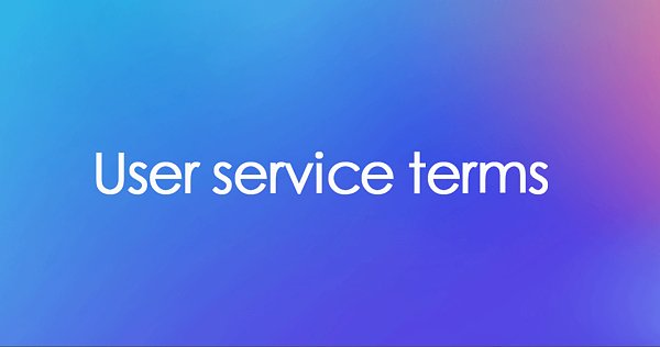 User service terms